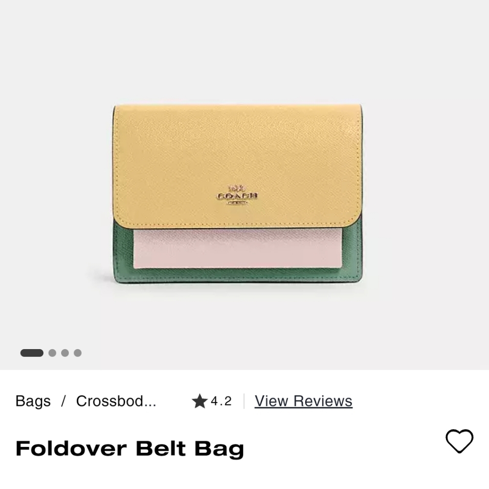 Coach Foldover Belt Bag Color block